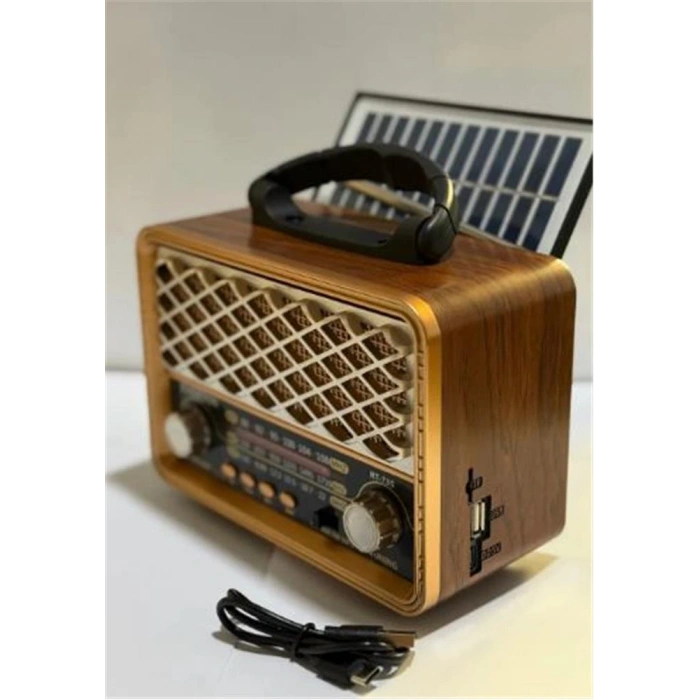 Everton Rt-735 Solar Enerjili Nostajık Radyo Bluetooth usb-fm-radyo