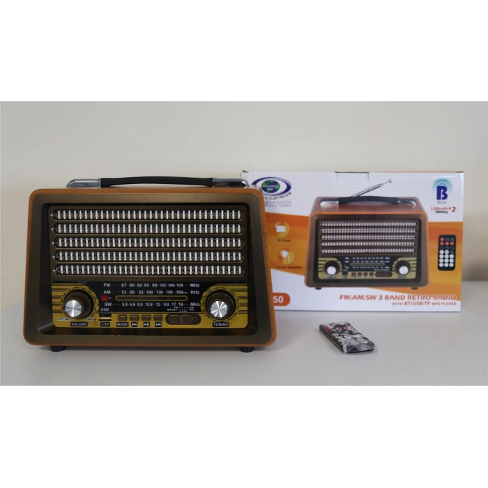 Everton Rt-750  Bluetooth Fm-Usb-Tf-Aux  Şarjlı Nostaljik Radyo