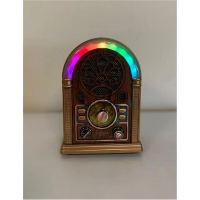 Everton RT-752 Şarjlı, Led Işıklı  Nostaljik Radyo( Bluetooth-USB-SD-FM)