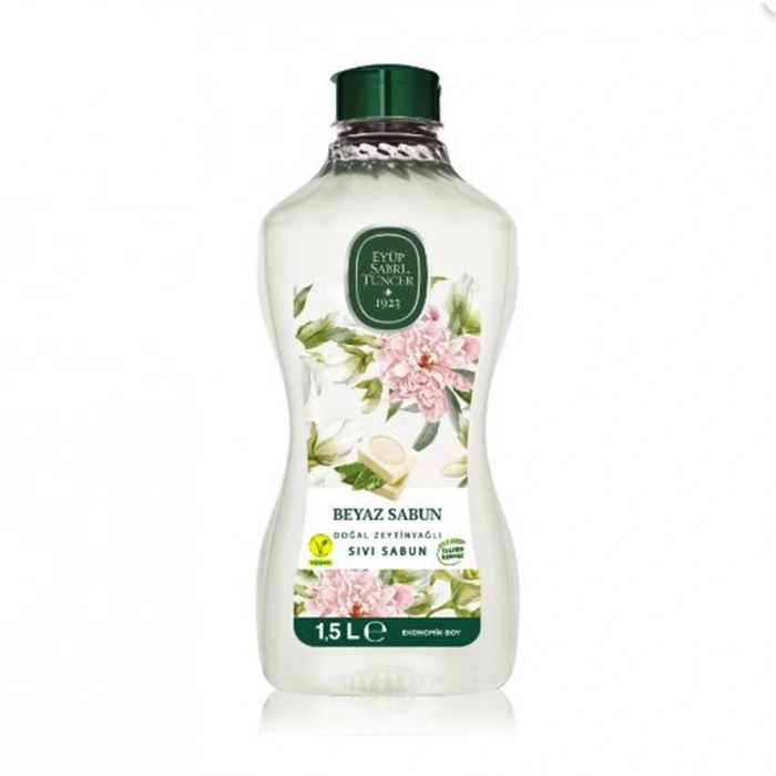 Eyüp Sabri Tuncer 1,5lt   Beyaz Sabun Doğal Zeytin Yağlı Sıvı Sabun Pet Şişe