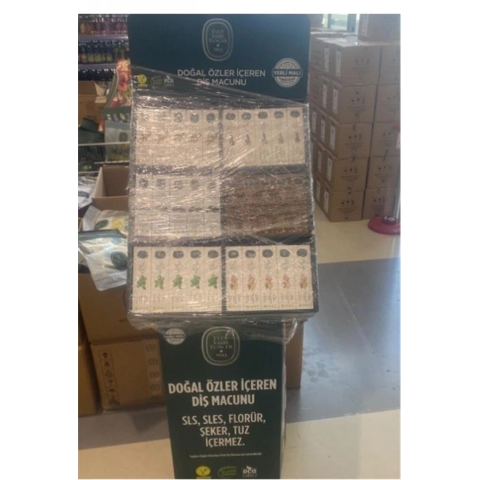 Eyüp Sabri Tuncer Doğa 90lı Diş Macunu Standı (Misvak-Karanfil-Bambu Karbon-Kakao-Nane-Zencefil)