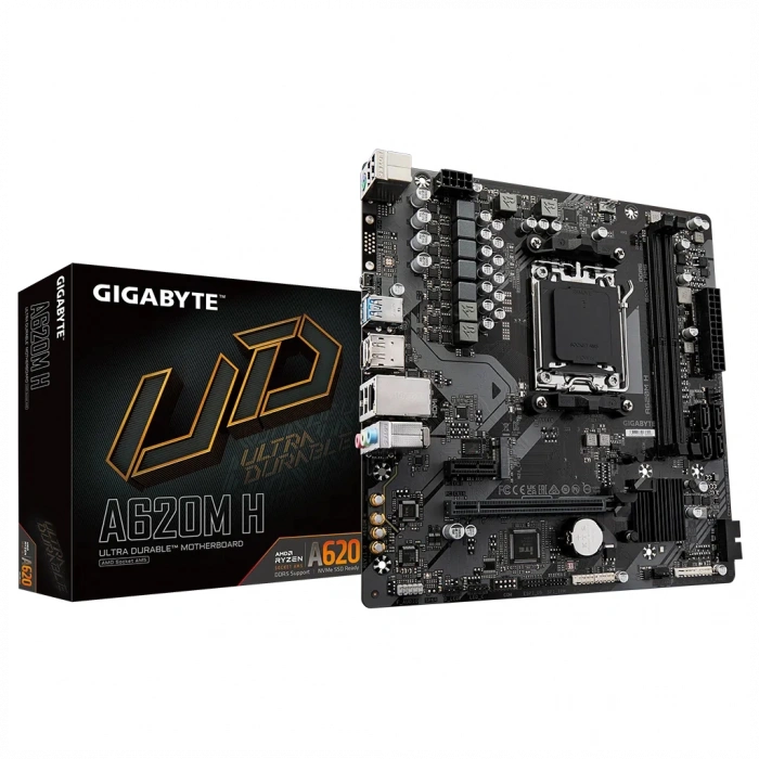 GIGABYTE A620M H 6400MHz(OC) DDR5 Soket AM5 M.2 HDMI DP mATX Anakart