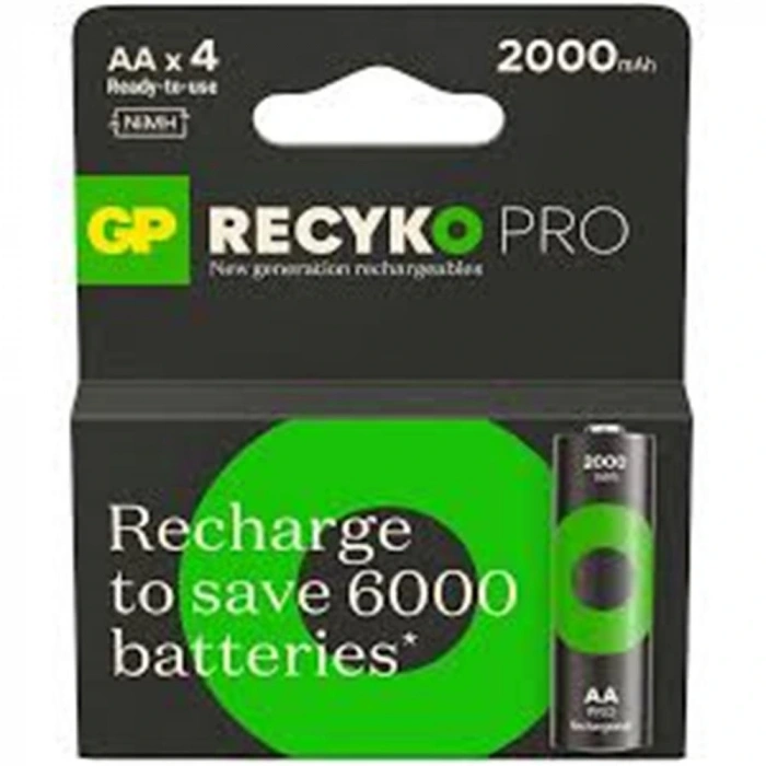 GP AA 2100 mAh Şarjlı Kalem Pil 4lü Paket ReCyko Pro GP210AAHCBEM-2GB4
