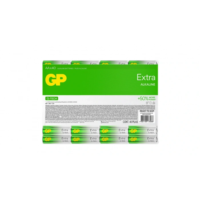 Gp R6 AA Boy Extra Alkalin Kalem Pil 40lı Paket GP15AXETA21-2ECSWC40