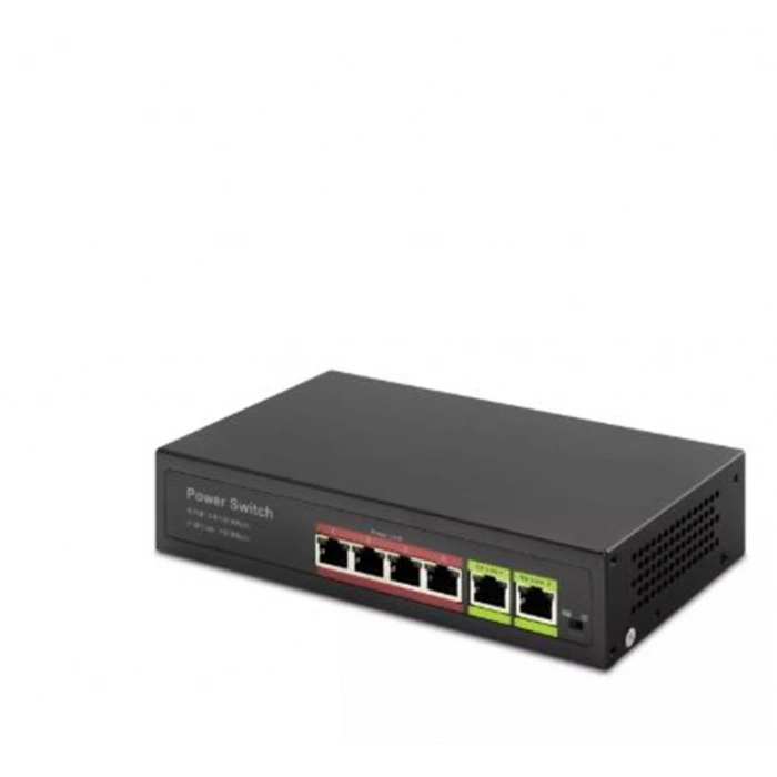 HADRON HD04 POE SWITCH 2UPLINK 4+2 10-100 MBPS 4PORT