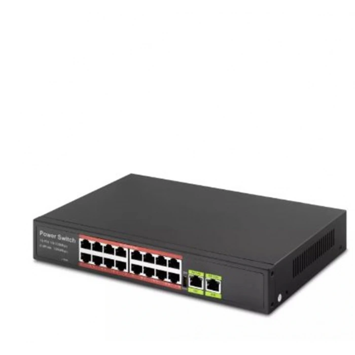 HADRON HD16 POE SWITCH 2UPLINK 16+2 10-100-1000 MBPS 16PORT