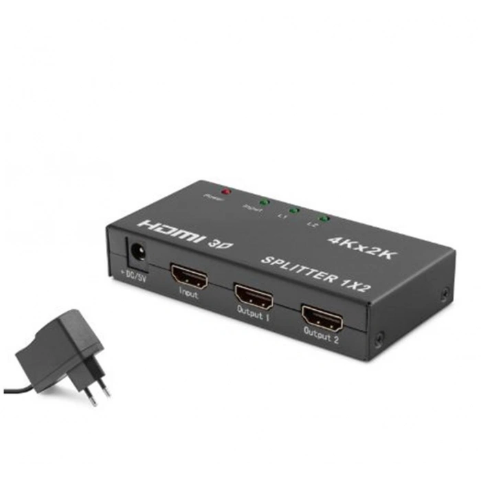 HADRON HDX1295 HDMI Splitter 4K 3D 1 In 2 Out - Siyah