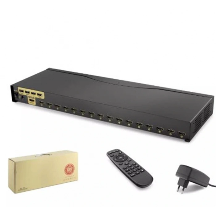 Hadron Hdx1379 16 Port  Hdmi Kvm Switch IR uzaktan kumanda  4K çözünürlük