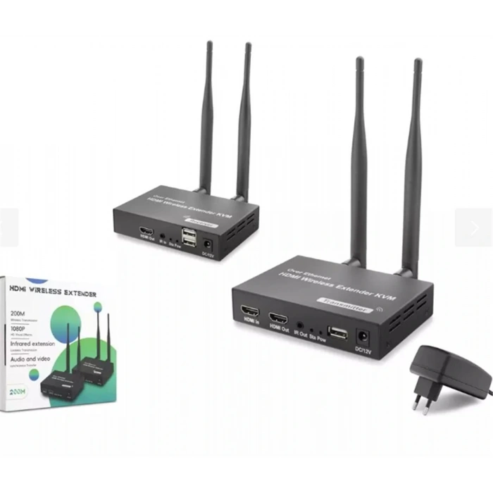 Hadron HDX1383 200mt Hdmi Wireless Kvm Extender Loop-Out Kablosuz 1080P (Audio and Video)