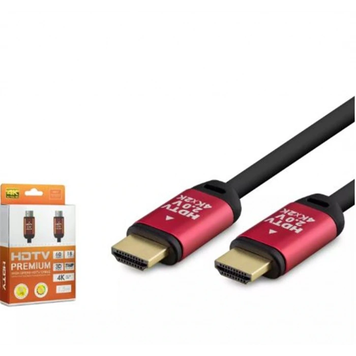 HADRON HDX2037 HDMI (M) TO HDMI (M) KABLO PVC 4K 1.5M SİYAH