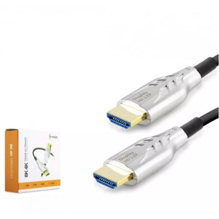 HADRON HDX2049 HDMI KABLO PVC 8K 60HZ 2.1V OPTIC OD8.0 20M SİYAH