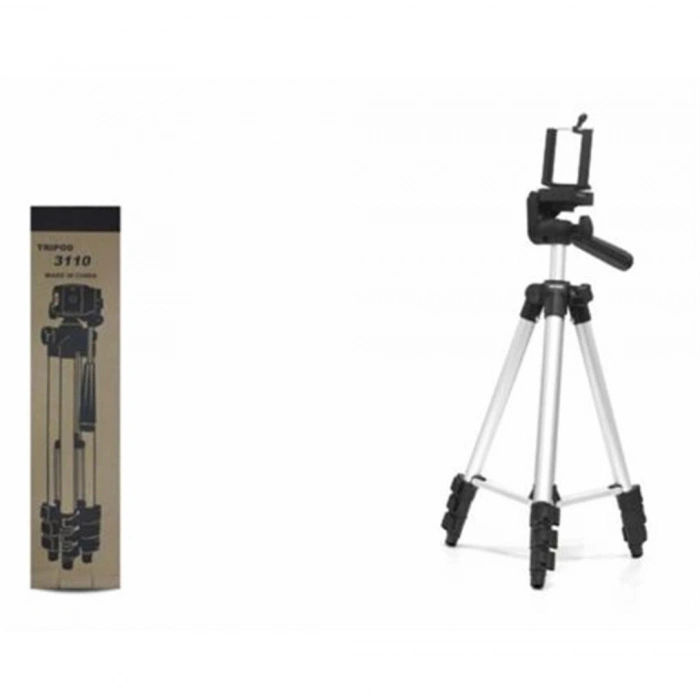 HADRON HDX3110 Telefon Tripodu Ayarlanabilir Başlıklı 100 cm - Gümüş