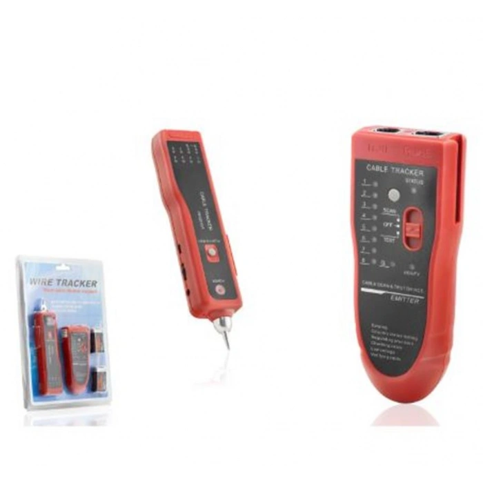 HADRON HDX6527 Wire Tracker Kablo Bulucu ve Hat Test Cihazı Kırmızı Siyah