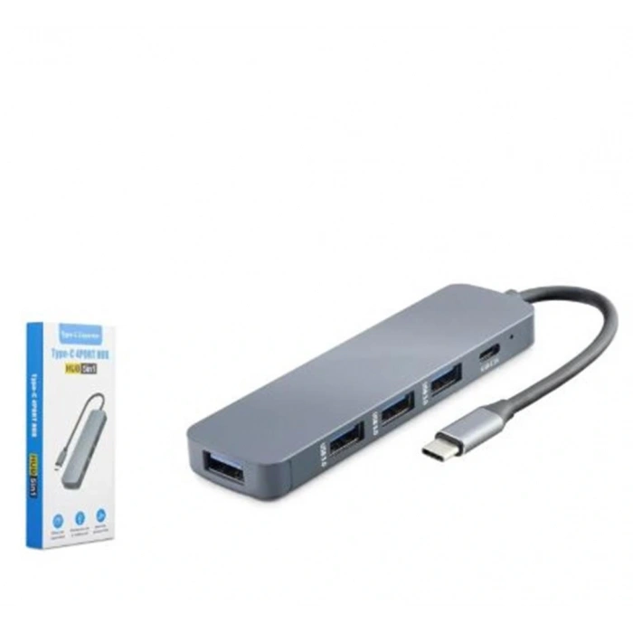 HADRON HDX7044 TYPE-C HUB 4-USB3.0 + DC SV GRİ