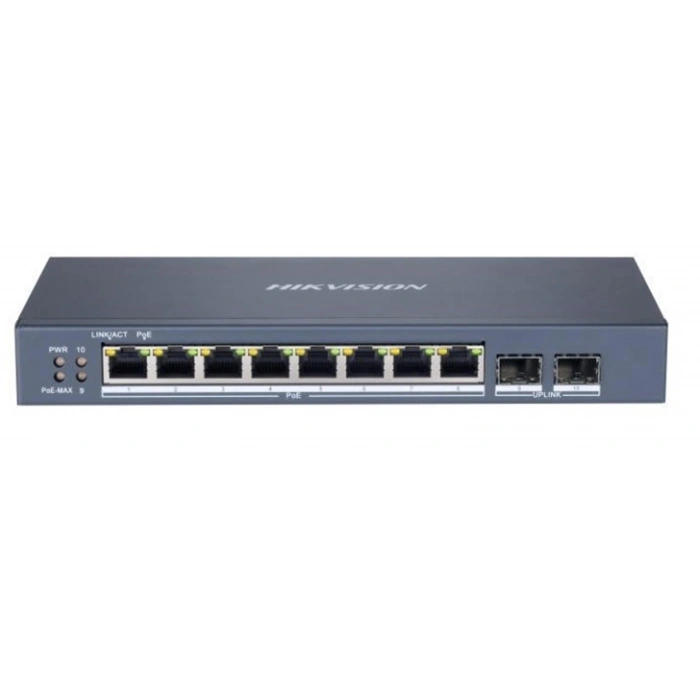 Hikvision DS-3E1510P-SI 8 Port 10-100-1000 Mbps Gigabit Akıllı Yönetilebilir PoE Switch
