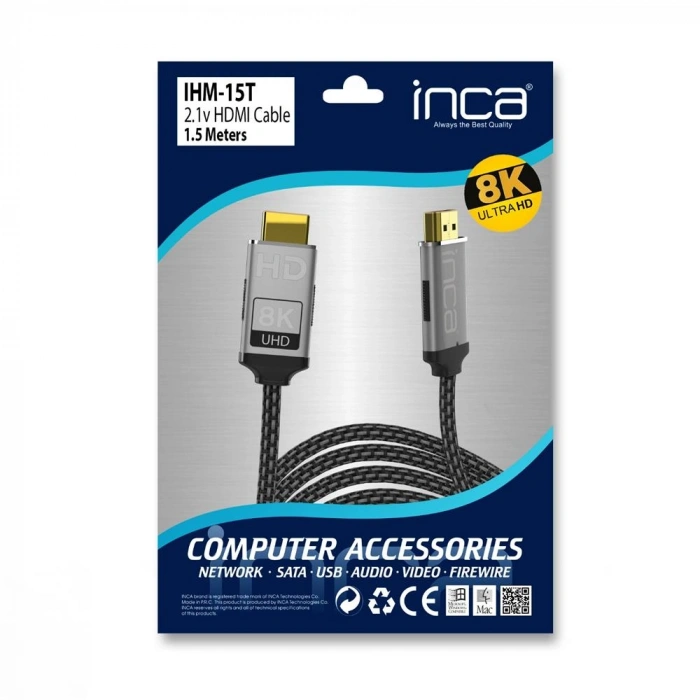 Inca IHM-3T 3m HDMI TO HDMI 8K 2.1V Kablo