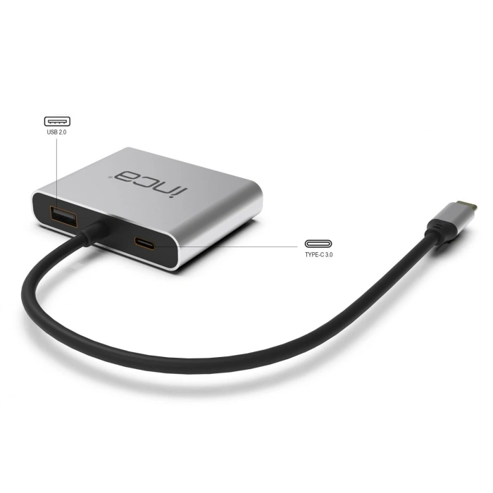Inca ITPC-4 T Usb C To 2x Hdmı 4K USb 2.0+Pd