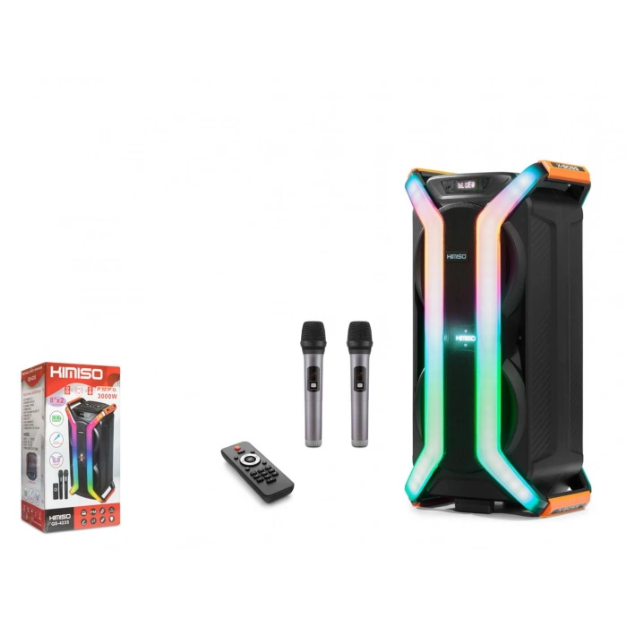 Kımıso QS4235 8 Uzaktan Kumandalı Mikrofonlu Bluetooth Speaker 2x8 330-270-680MM Usb-TfCard-Fm