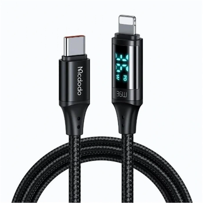MCDODO CA-1030 36W TYPE-C TO LİGHTNİNG DİJİTAL GÖSTERGELİ DATA-ŞARJ KABLOSU