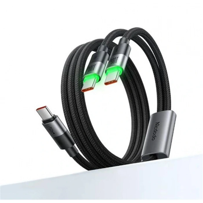MCDODO CA-6740 2-in-1 KABLO 100 W TYPE-C TYPE-C+TYPE-C 1.5 M SİYAH KABLO
