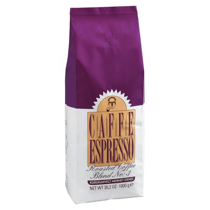 Mehmet Efendi 1000gr ESPRESSO  Roasted Coffe Blend Çekirdek Kahve No:3 ( WT 35,2 Oz)