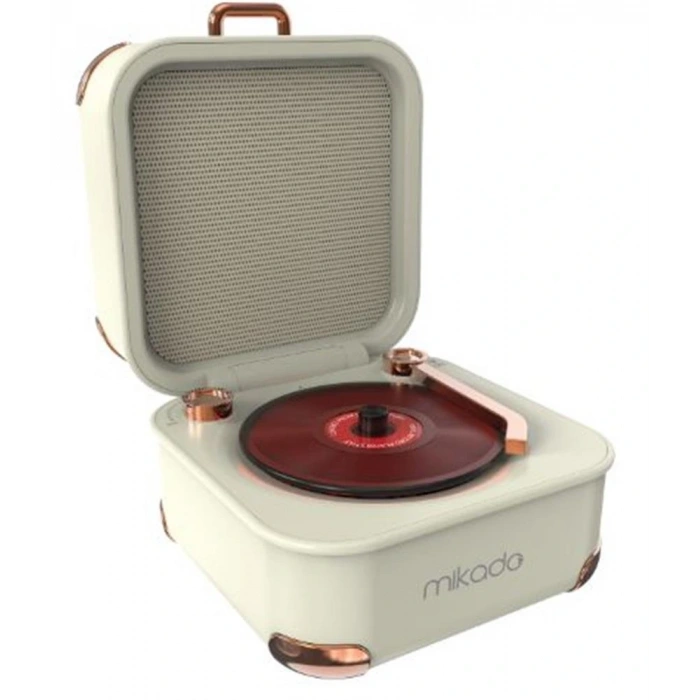 Mikado MD-62BT 5W 1200mAh Krem TF Kart + Bluetooth Destekli Klasik Retro Müzik Kutusu