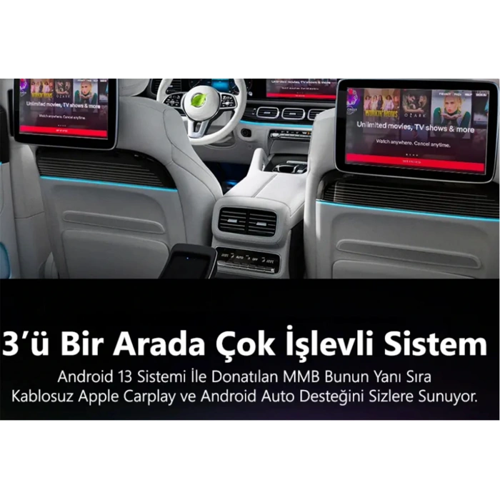 MMB WJAN-Q4W-HD MAX 4.0 Android 13, 8+128GB, HDMI Output  Kablosuz-Wireless CarPlay