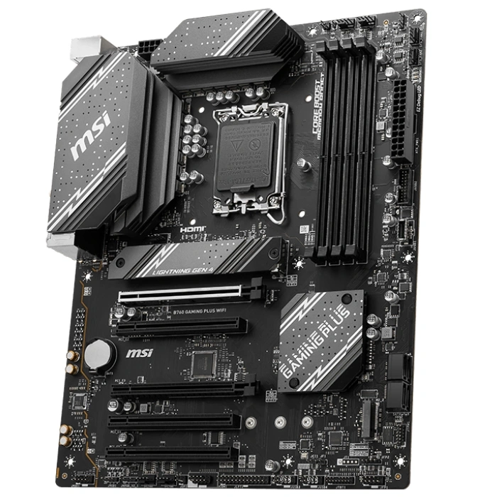 MSI B760 GAMING PLUS WIFI 6800MHz(OC) DDR5 Soket 1700 M.2 HDMI DP ATX Anakart