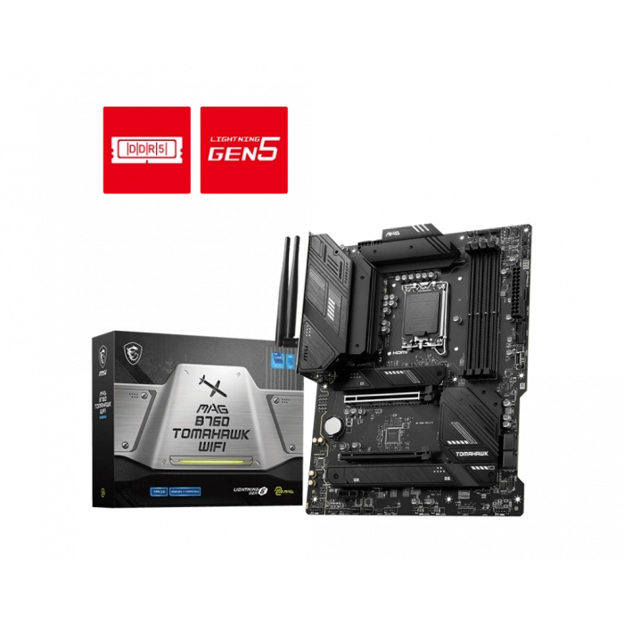 MSI MAG B760 TOMAHAWK WIFI DDR5 1700 DDR5 7000(OC)MHz ATX Gaming Anakart