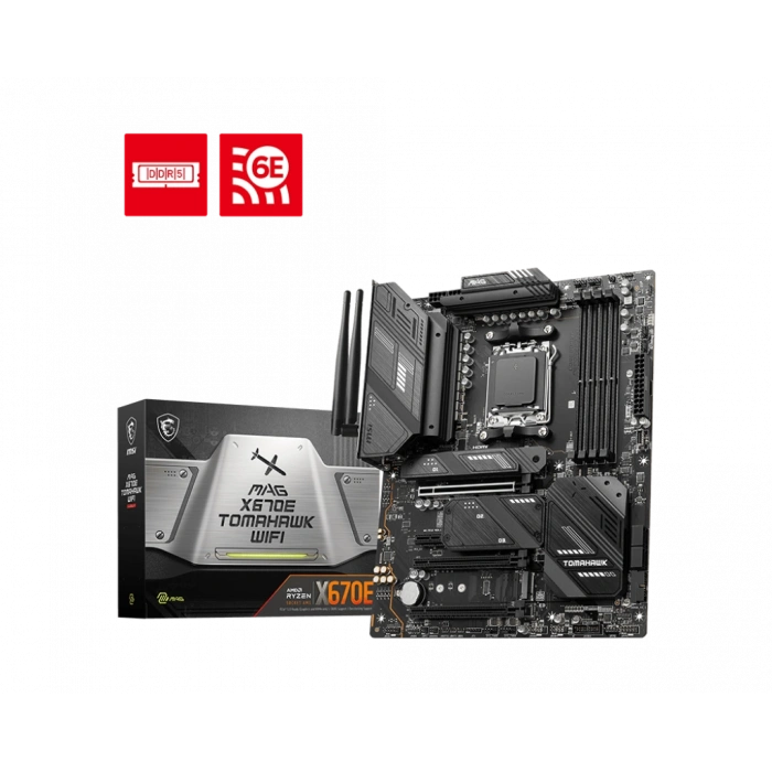 MSI MAG X670E TOMAHAWK WIFI AM5 DDR5 6600(OC)MHz ATX Gaming Anakart