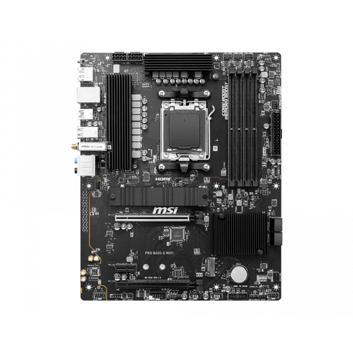 MSI PRO B650-S WIFI 7200MHz(OC) DDR5 Soket AM5 USB 3.2 M.2 HDMI DP ATX Anakart