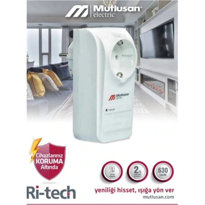 Mutlusan Tekli Şok Korumalı  Priz (001 888 100004 00 00)