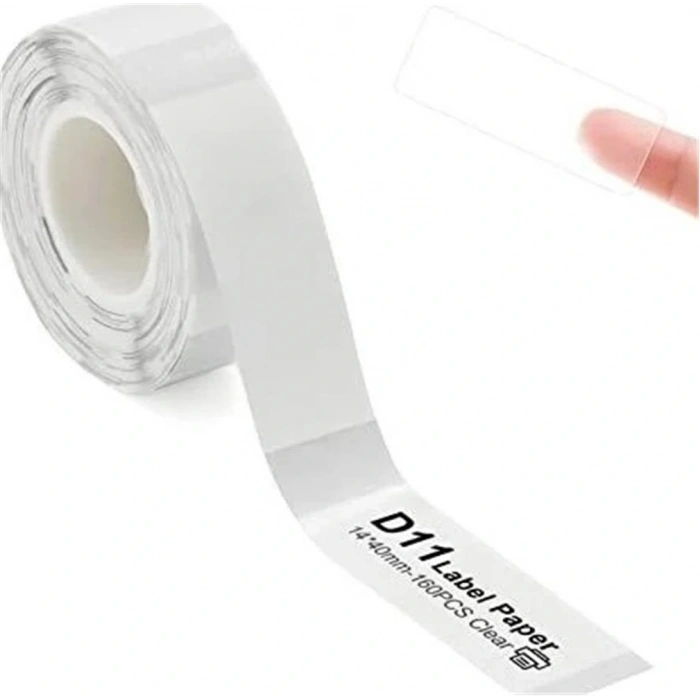 NIIMBOT TT14-40-160TRANSPARENT Şeffaf 14X40MM Termal Etiket
