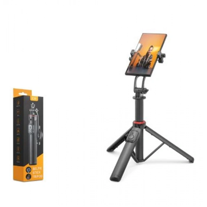 NODAR ND1047 Telefon Tripodu ve Selfie Çubuğu Seti Manyetik Bluetooth Kumandalı 130 cm - Siyah