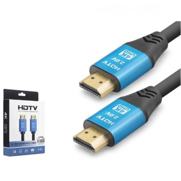 NODAR ND4051 HDMI 2.0 Kablo 4K 60 Hz OD 8.0 mm 3 m Siyah Mavi