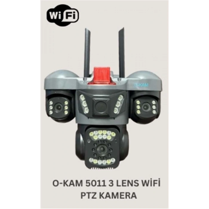 OKam O-Kam 5011 3 Lens Wifi PTZ Kamera