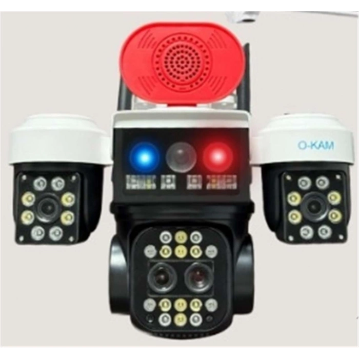OKam O-Kam 8095 3 Lens Sirenli Çakarlı Wifi Solar Kamera