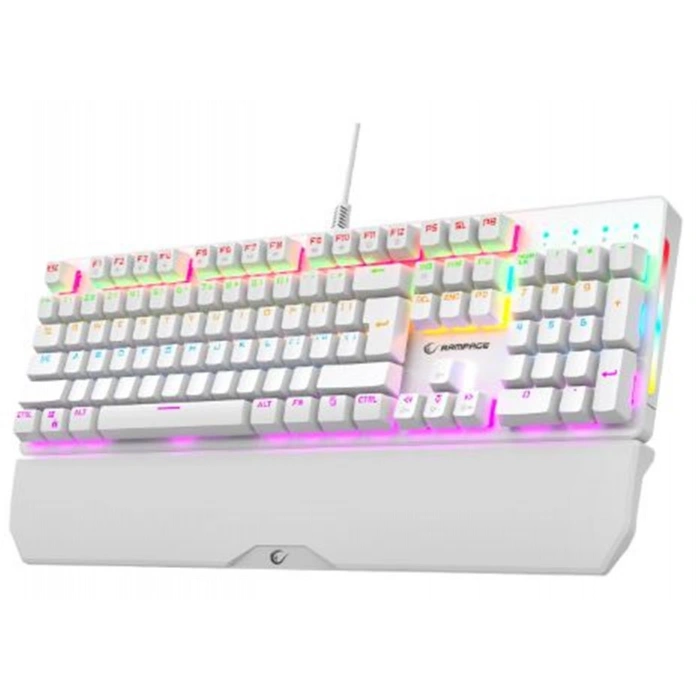 Rampage KB-R86 UMBRA Beyaz USB Rainbow Aydınlatmalı Blue  English Mekanik Gaming Oyuncu Klavye