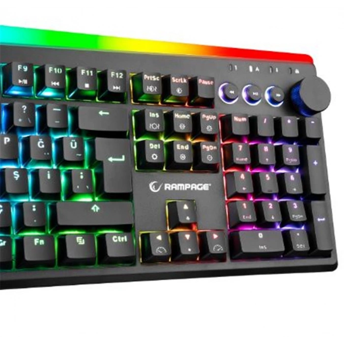 Rampage KB-R97 X-TRACER Siyah  RGB Aydınlatmalı Red SwitchGaming Oyuncu Mekanik Klavye