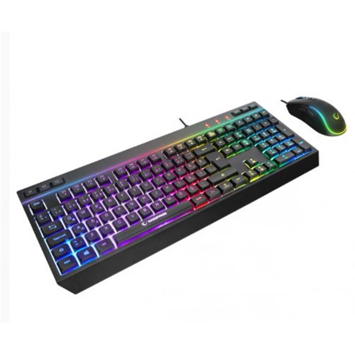 Rampage KM-R57  Siyah RGB Aydınlatmalı Q Oyuncu Multmedia Klavye ve 12800 DPI Mouse Gaming Set