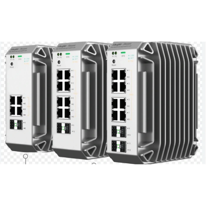 Reyee RG-NIS3100-4GT2SFP-HP 4 Port Poe+ 2 Port SFP 10-100-1000 Endüstriyel Switch