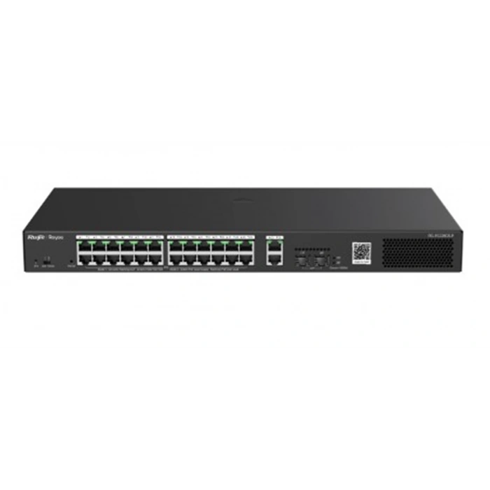Ruijie-Reyee RG-ES228GS-LP 28 Port 10-100-1000 Yönetilebilir 2SFP 2Gigabit Uplink 24Port PoE+(250W)