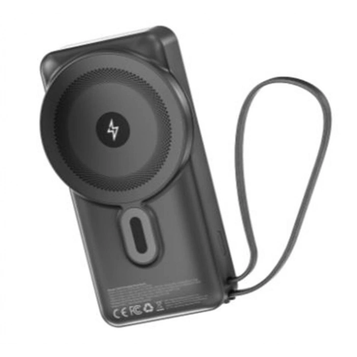 S-link G360 10000mAh PD35W+Magsafe 15W Type-C Kablolu Siyah LCD Taşınabilir  Powerbank