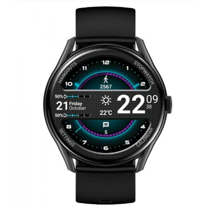 S-link W1 Clarity GloryFit + Bluetooth Uyumlu 1.43 Amoled Ekran 300mAh Bataryalı Siyah Akıllı Saat