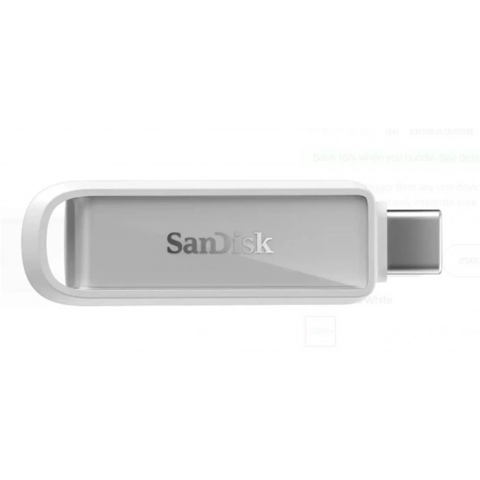 Sandisk SDIXS0N-256G-GN6NE 256GB Phone Drive with USB-C-128GB (Arctic White) Flash Bellek
