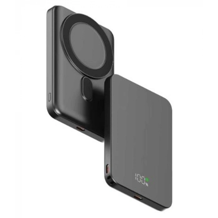 Snapron SNP-3020 Slim PD 22.5W Hızlı Şarj Lcd Ekran Magsafe 5000 mAh Powerbank