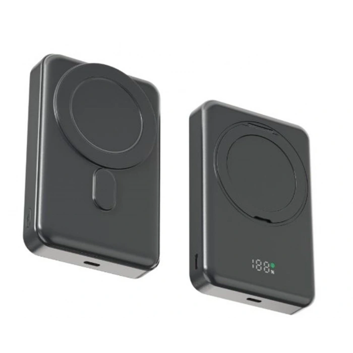 Snapron SNP-3025 PD 22.5W Hızlı Şarj Lcd Ekran Magsafe 10000 mAh Powerbank