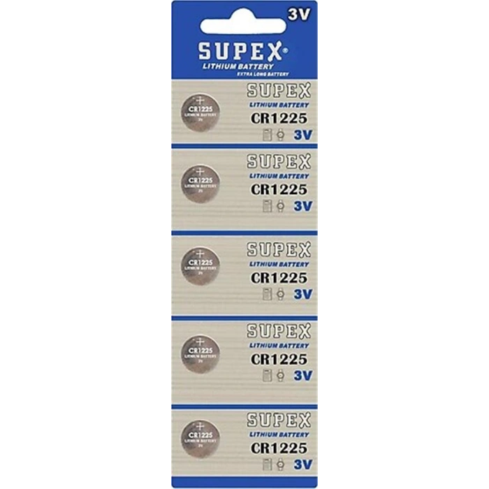 Supex CR1225-C5 3V Lityum Düğme Pil 5li Paket