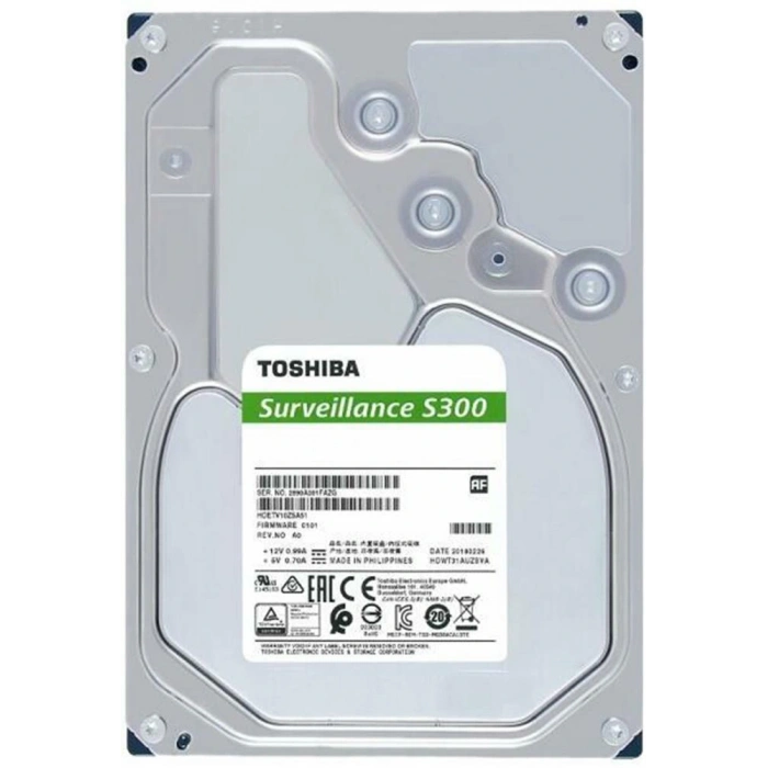 Toshiba 6TB HDWT860UZSVA 3.5 S300 5400RPM 256MB SATA3 Güvenlik 7-24 Harddisk