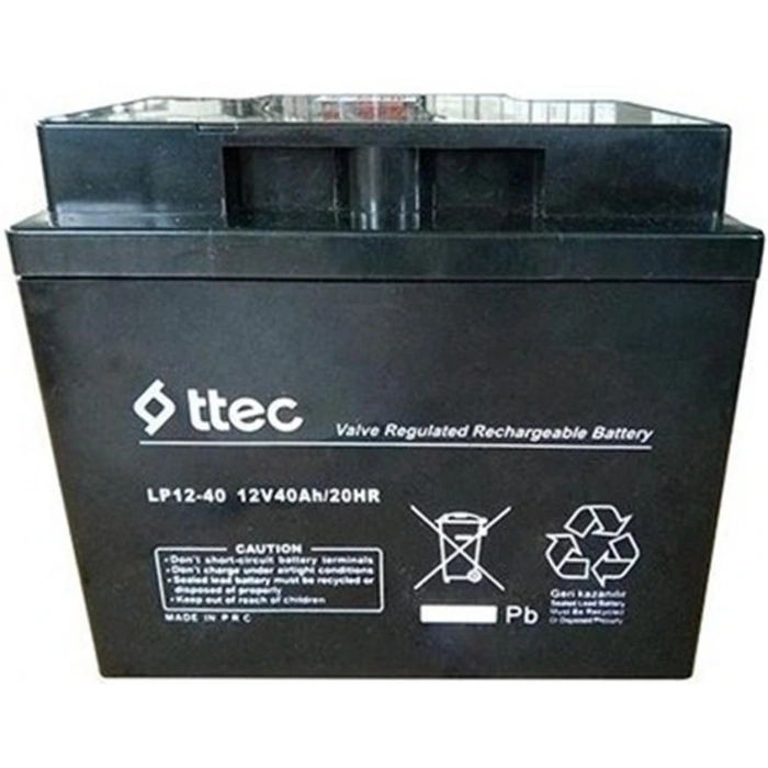 Ttec 12V 40AH Bakımsız Kuru Akü